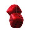 Creative Plush Dice Hanging Ornament for Car Rearview Mirror Home D√©cor, Red