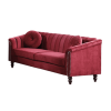 Red Lint Loveseat Sofa Set