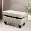 White Faux Leather Living Room Sofa Ottoman