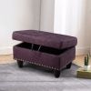 Amaranth Linen Storage Ottoman