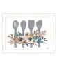 "Fall Floral Baking Utensils" by Michele Norman, Ready to Hang Framed Print, White Frame