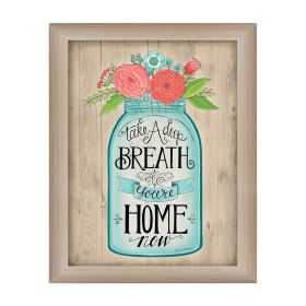 "You're Home Now" By Deb Strain, Printed Wall Art, Ready To Hang Framed Poster, Beige Frame