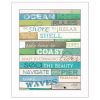 "Ocean Rules" By Marla Rae, Printed Wall Art, Ready To Hang Framed Poster, White Frame