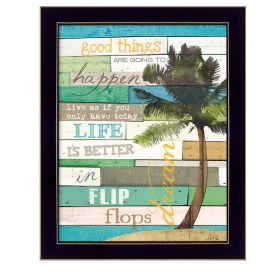 "Good Things" By Marla Rae, Printed Wall Art, Ready To Hang Framed Poster, Black Frame