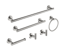 6-piece stainless steel bathroom towel rack set wall-mounted-silver