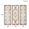 Natural Mandal Two-tone Geometric 3-piece Wood Wall Decor Set