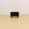 Black Flannel Living Room Sofa Ottoman