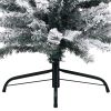 Slim Artificial Christmas Tree with Flocked Snow Green 7 ft PVC