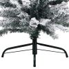 Slim Artificial Christmas Tree with Flocked Snow Green 6 ft PVC