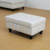 Powder Color Semi PU Synthetic Leather Storage Ottoman