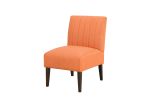 Stylish Comfortable Accent Chair 1pc Orange Fabric Upholstered Plush Seating Living Room Furniture Armless Chair