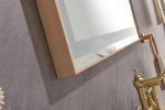 96in. W x36 in. H Frameless LED Single Bathroom Vanity Mirror in Polished Crystal Bathroom Vanity LED Mirror with 3 Color Lights Mirror for Bathroom W