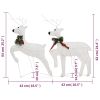 Christmas Reindeers 2 pcs White 40 LEDs