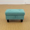 Green Flannel Living Room Sofa Set Ottoman