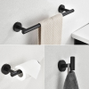 3-piece stainless steel bathroom towel rack set wall-mounted-black