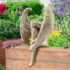 1pcs Sorrow Angel Statue Crafts; Pure White Love Angle With Wings Sculpture Ornaments; For Home Decor Bedroom Office Garden Tabletop