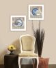 "The Farmhouse Blues Collection" 2-Piece Vignette By Linda Spivey, Ready to Hang Framed Print, White Frame