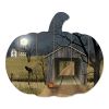 "Sleepy Hollow Bridge" By Artisan Billy Jacobs Printed on Wooden Pumpkin Wall Art