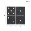 Two Black Dominos 2-piece Canvas Wall Art Set