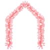 Christmas Garland with LED Lights 33 ft Pink