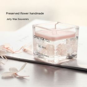 Immortal Floral Candle Gift Decoration (Option: Pink Square Cup)