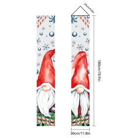 Christmas Couplet Old Man Nutcracker Snowman Christmas Decoration Flag (Option: Oxford Cloth 30x180cm-SDDL023301815)