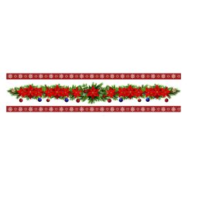 Christmas Polyester Tablecloth Holiday Decoration (Option: SDZB6-180x40CM)