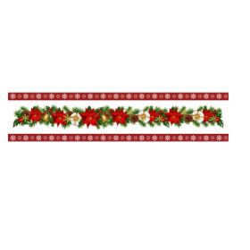 Christmas Polyester Tablecloth Holiday Decoration (Option: SDZB5-180x40CM)