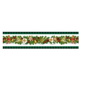 Christmas Polyester Tablecloth Holiday Decoration (Option: SDZB10-180x40CM)