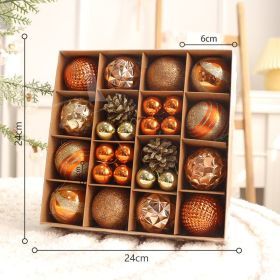 Christmas Tree Pendant Ball Creative Decoration (Option: A total of42 bronzes)