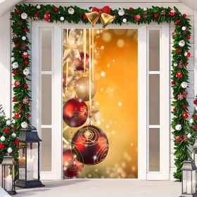 Christmas Festival Door Set Decorative Cloth (Option: SDMT143-Width 90cmx Height 200cm)