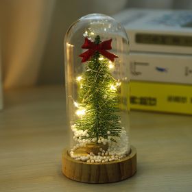 Christmas Small Night Lamp Mini Glass Cover (Option: USB-Medium Mini Christmas Tree)