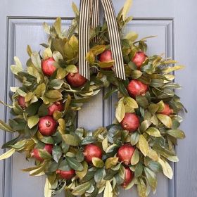 Christmas Door Hanging Christmas Wall Decoration (Option: Pomegranate)