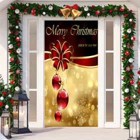 Christmas Festival Door Set Decorative Cloth (Option: SDMT141-Width 90cmx Height 200cm)