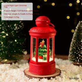 Creative Santa Claus Storm Lantern Creative Small Night Lamp (Option: Christmas tree)