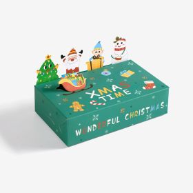 Christmas Party Gift Packing Boxes (Option: 15X9X4cm-Green Folding Box)