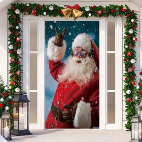 Christmas Festival Door Set Decorative Cloth (Option: SDMT165-Width 90cmx Height 200cm)