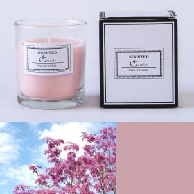 Christmas Handmade Fragrance Candle Light (Option: Light pink English garden)