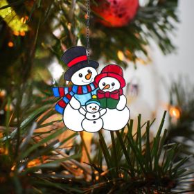 Acrylic Mom Grandma Christmas Gift Decoration (Option: F Snowman Family)