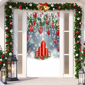 Christmas Festival Door Set Decorative Cloth (Option: SDMT153-Width 90cmx Height 200cm)