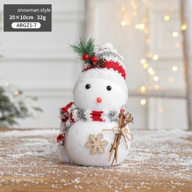 Christmas Snowman Sled Elk Squirrel Polar Bear Decorations Desktop Ornaments (Option: Snowman Style 32G)