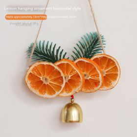 Nordic Style Christmas Decoration Pendant Vehicle Bell (Option: Lemon Horizontal)