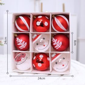 Christmas Tree Pendant Ball Creative Decoration (Option: Red and White old man9)