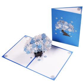 Holiday Greetings New Creative 3D Stereoscopic Greeting Cards (Option: Christmas Snowflake Tree)