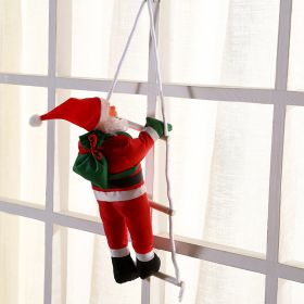 Christmas Ornaments Santa Claus Ladder (Option: One man ladder-Santa Claus is 60cm long)