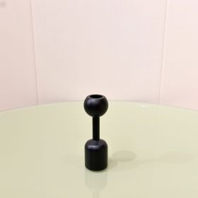 Style Home Decoration Wooden Candlestick Simple Candle Holder Sample Room Photography Props (Option: Model B In Black)