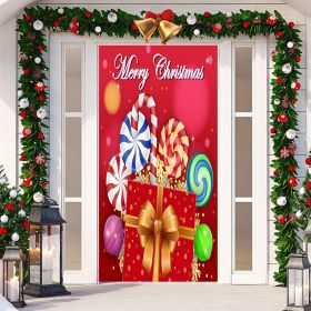 Christmas Festival Door Set Decorative Cloth (Option: SDMT139-Width 90cmx Height 200cm)