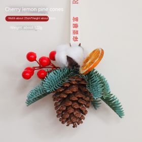 Nordic Style Christmas Decoration Pendant Vehicle Bell (Option: Cherry Lemon Pine Nuts)