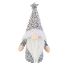 Christmas Decoration Supplies Five-pointed Star Faceless Baby Doll Decoration Children's Gift (Option: Gray)