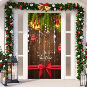 Christmas Festival Door Set Decorative Cloth (Option: SDMT145-Width 90cmx Height 200cm)